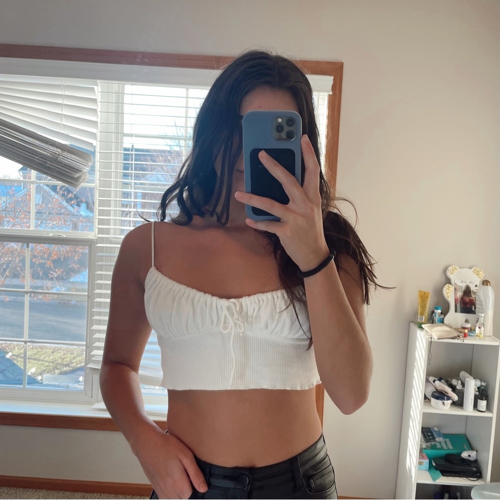 Princess Polly White Crop Top